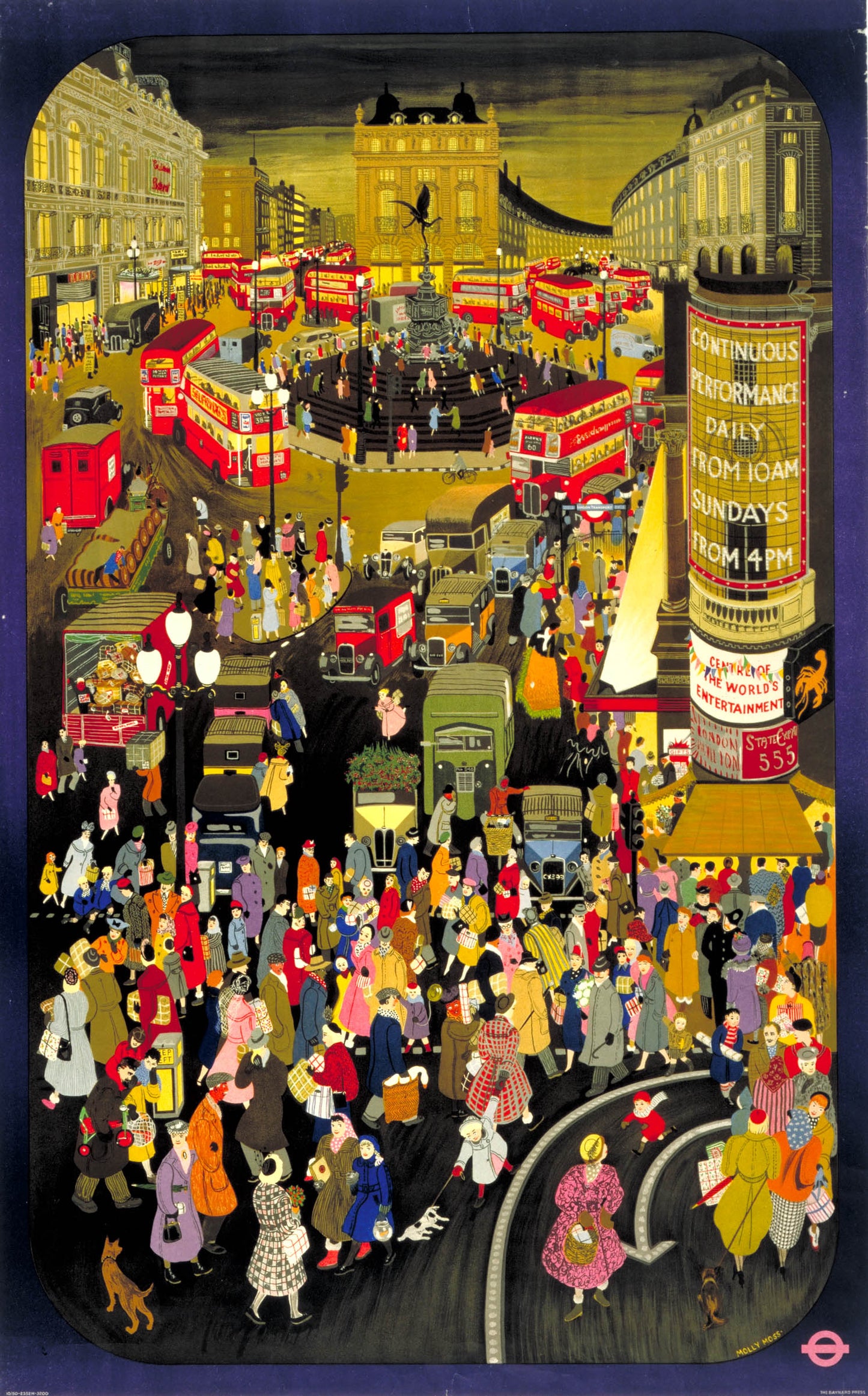 Out and About Winter London (Piccadilly Circus) Poster