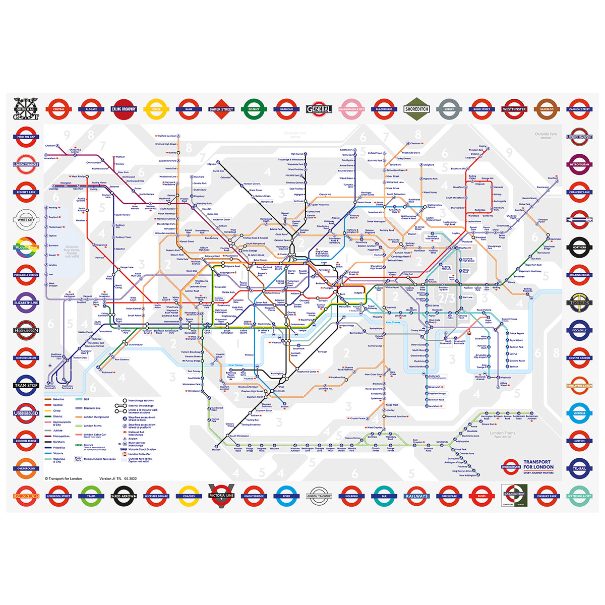 500 Piece Tube Map Jigsaw Puzzle