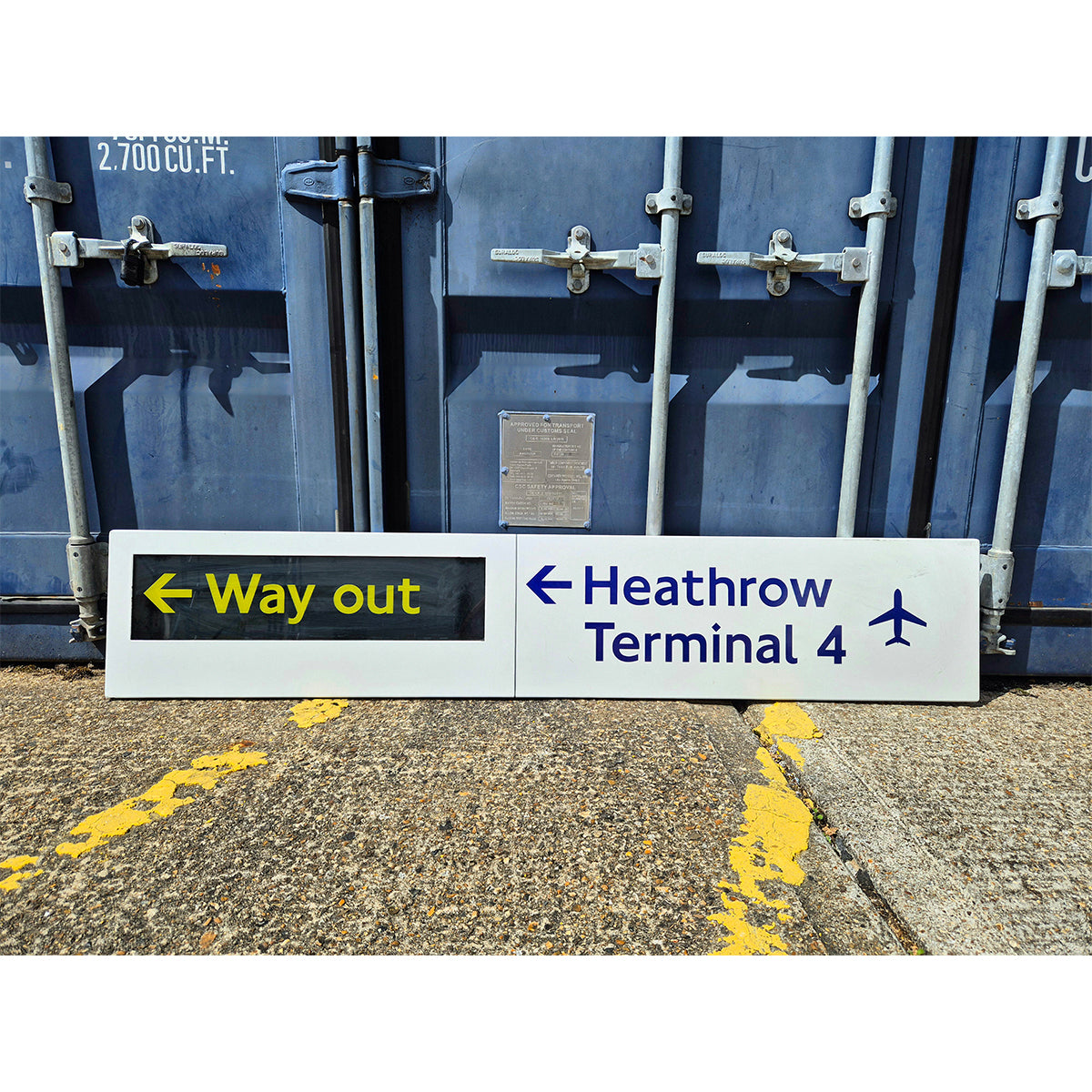 Way Out Light Box - Heathrow Terminal 4 Arrow Left (2022025)