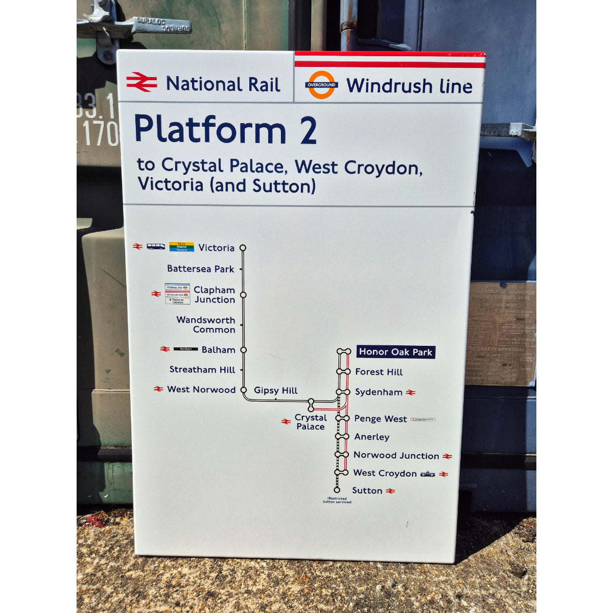 Windrush line Platform 2 - Honor Oak Park - Line Diagram (1242026)