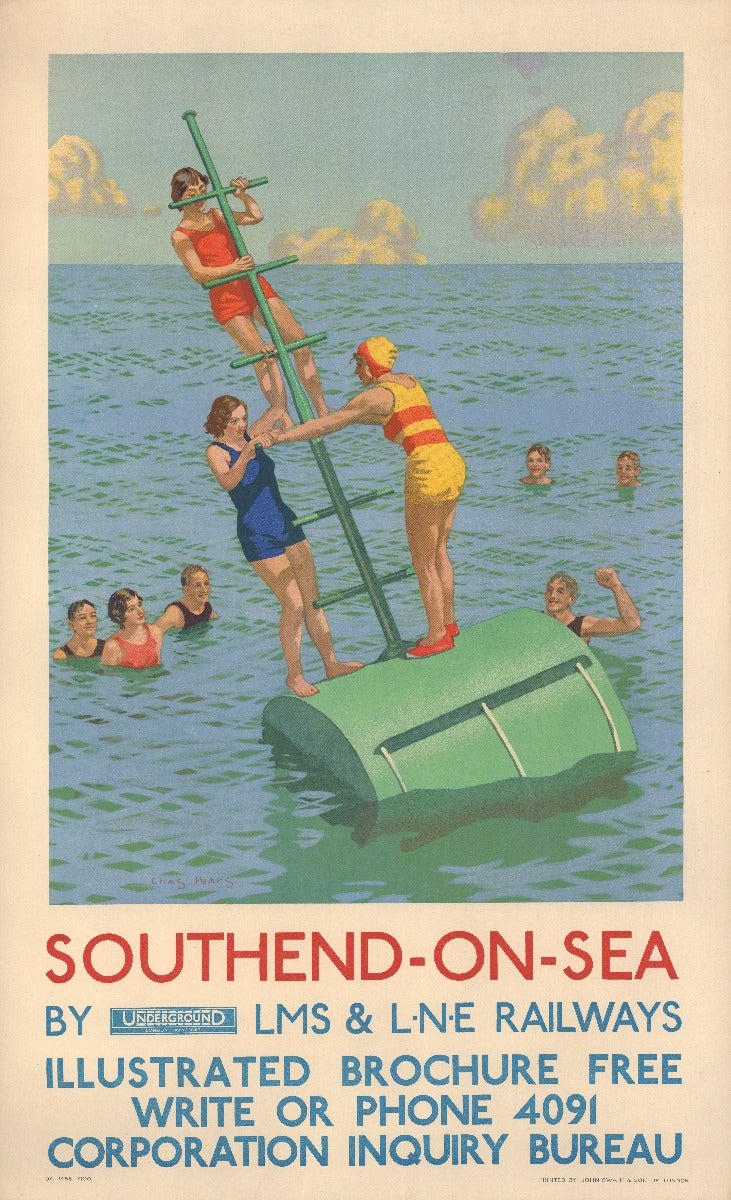 Southend-on-sea; bathing buoy, by Charles Pears, 1934