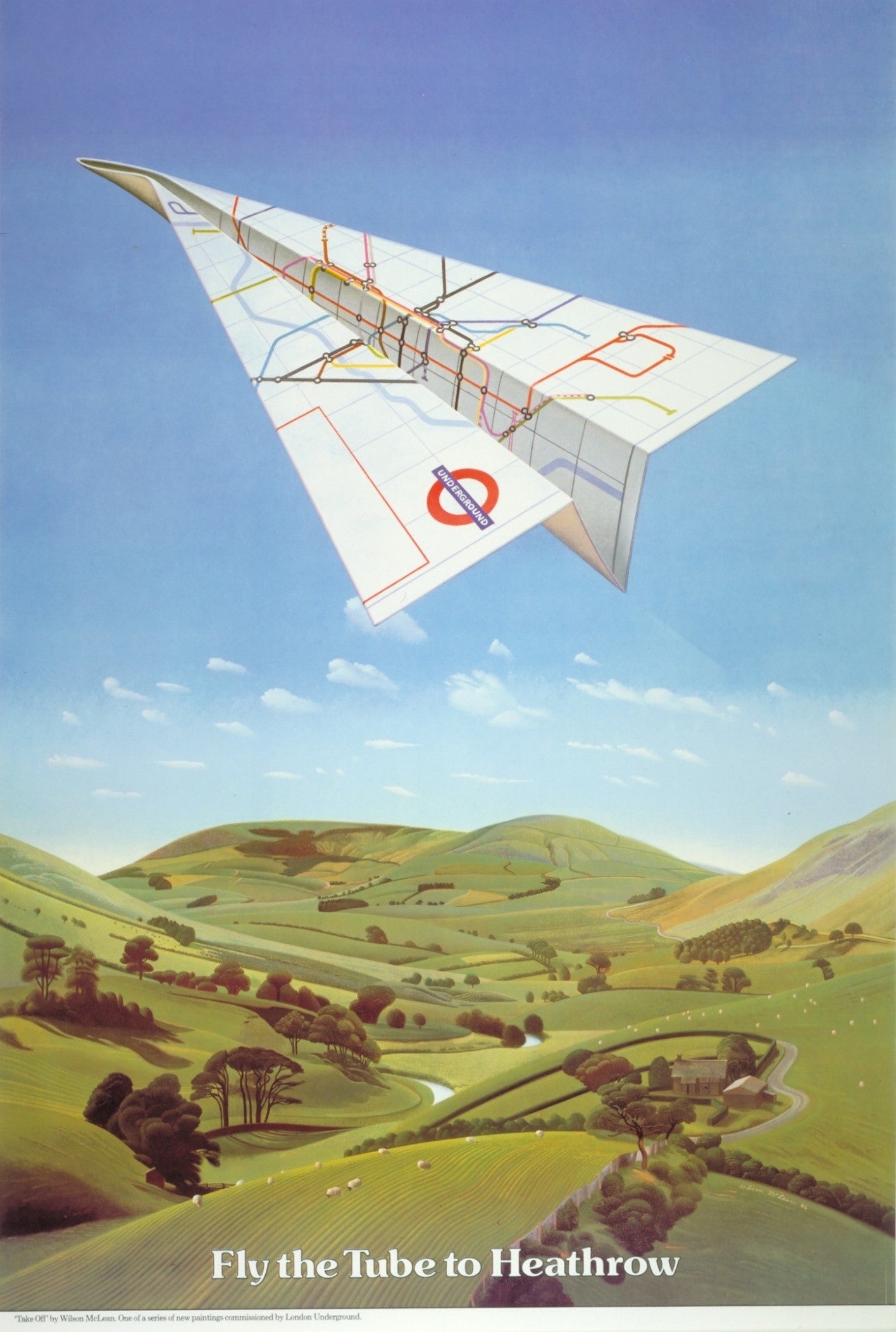 Fly the Tube to Heathrow 30 x 40 print