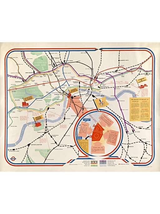 The Festival of Britain map, artist unknown, 1951