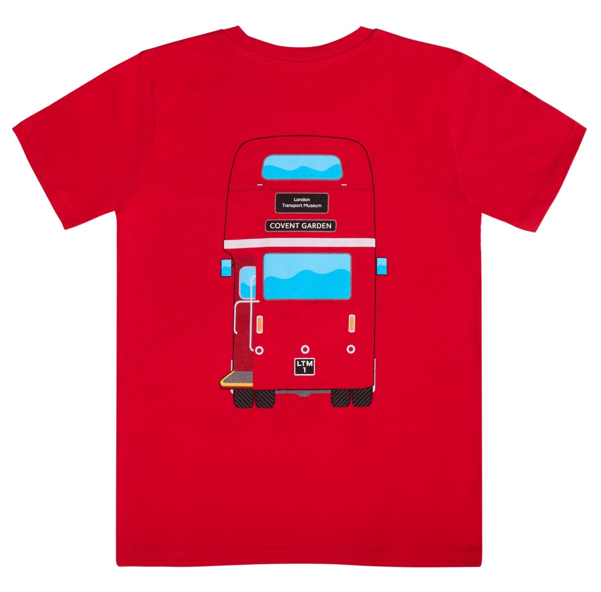 Kids Red Bus T-Shirt Organic Cotton
