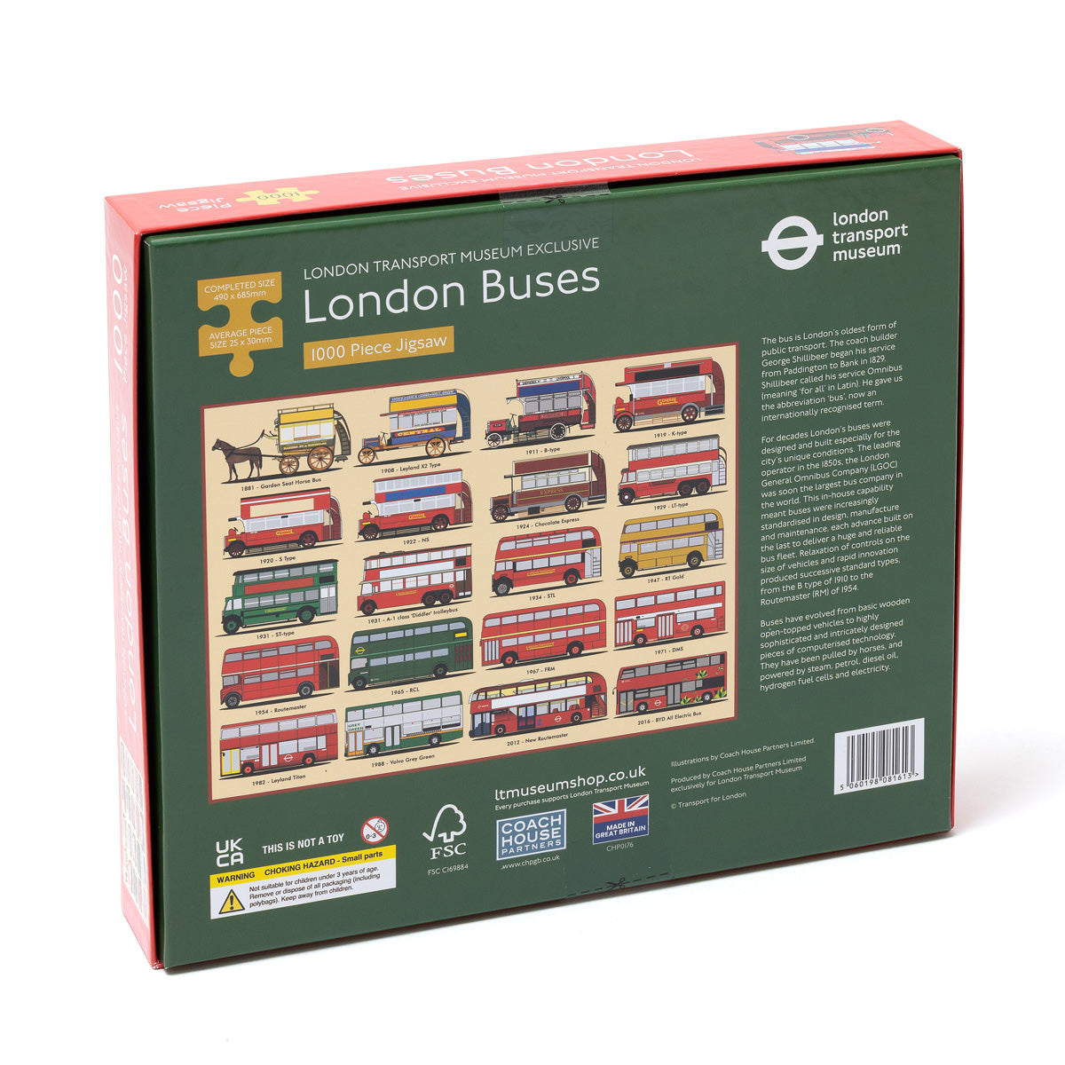 History of Buses 1000 Piece Jigsaw