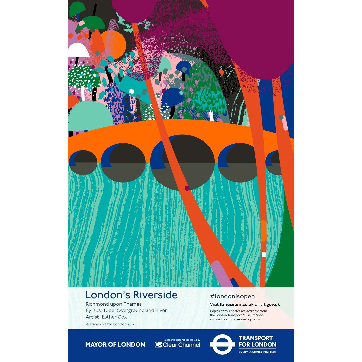 London Riverside Richmond Poster