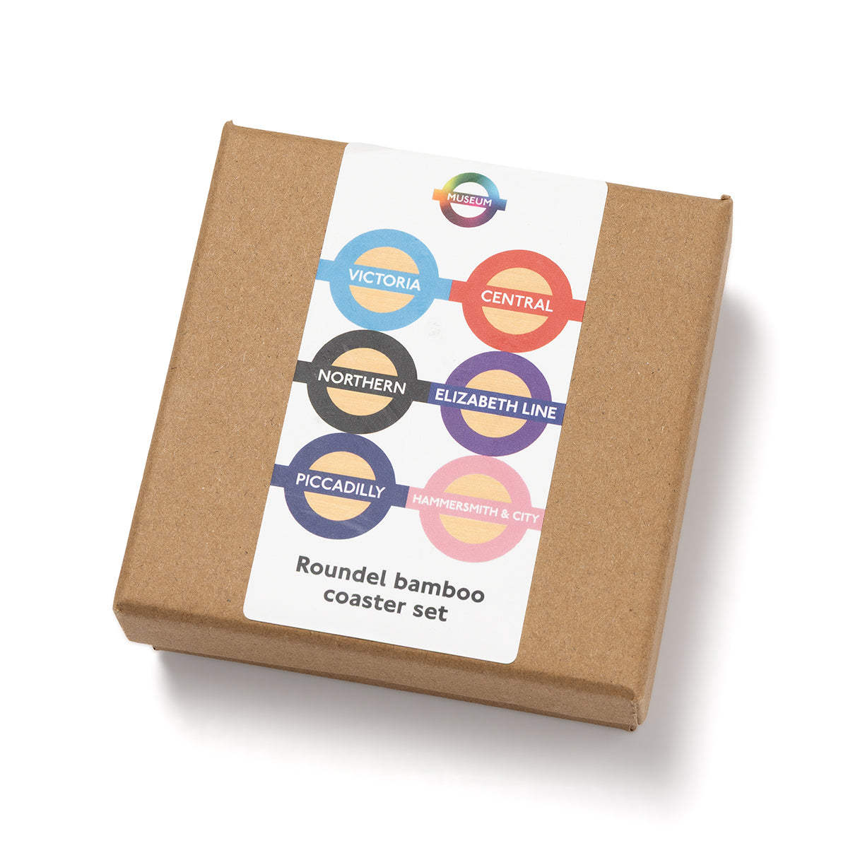 Roundel Bamboo Coaster Set