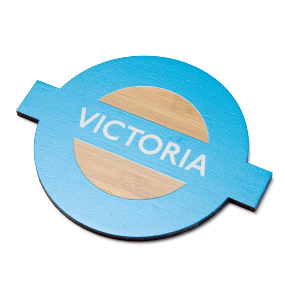 Roundel Bamboo Coaster Set