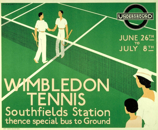 Wimbledon tennis, by Andre Edouard Marty, 1933