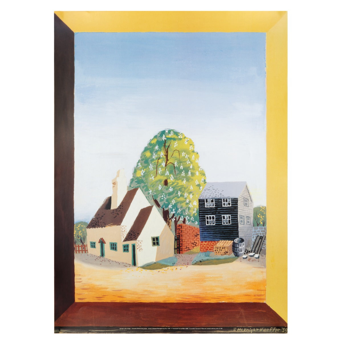 Spring in the Village Print Poster, Edward McKnight Kauffer