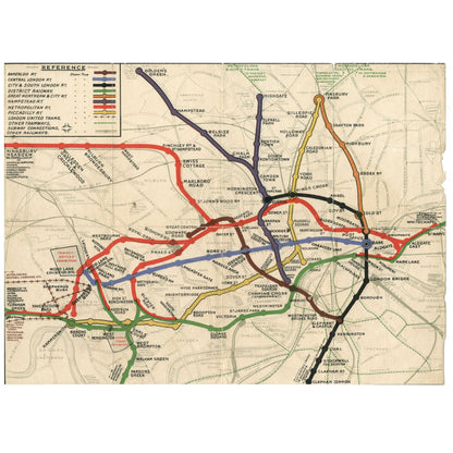 Underground Map issued 1908