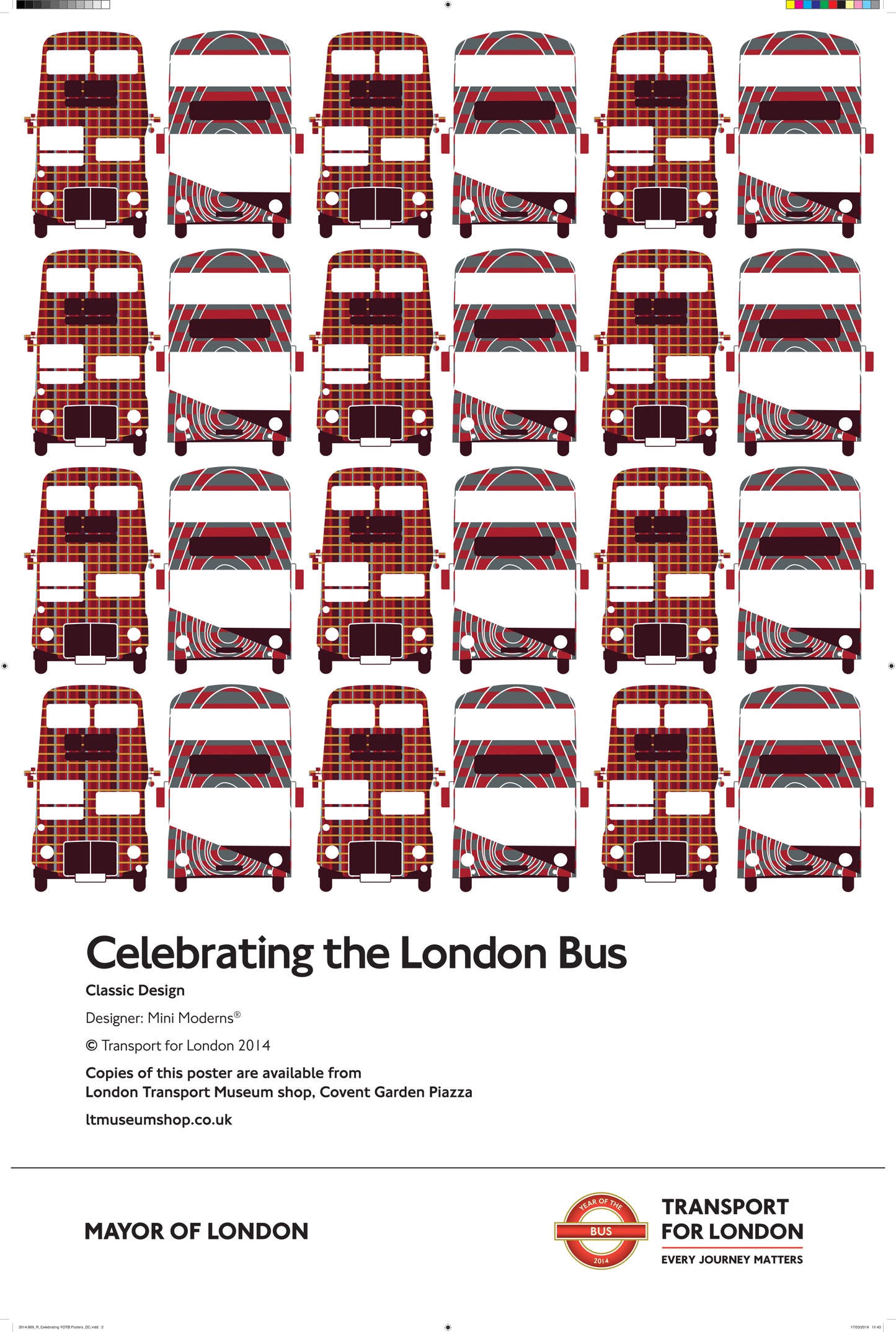 Year of the Bus Classic Design 2014 Poster