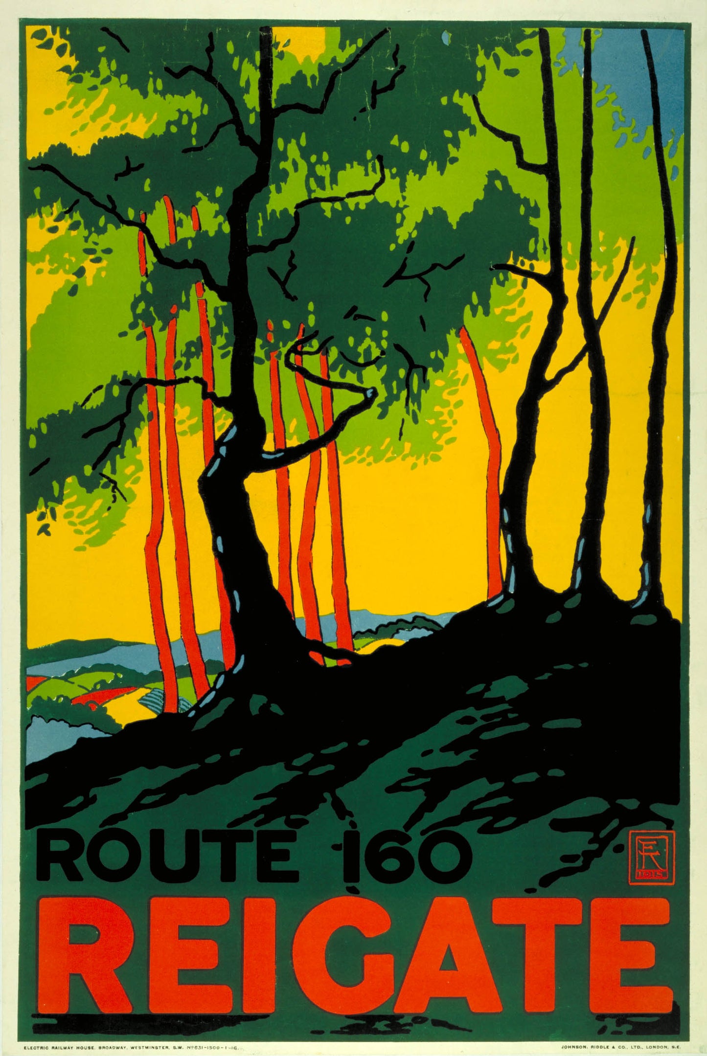 Reigate, by Edward McKnight Kauffer, 1915