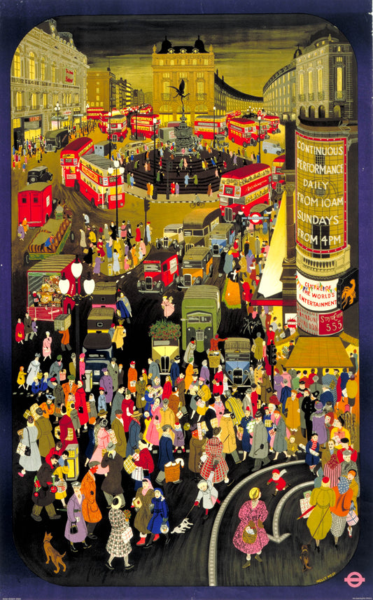 Out and About Winter London (Piccadilly Circus) Poster