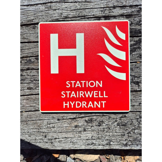 Station Stairwell Hydrant Sign