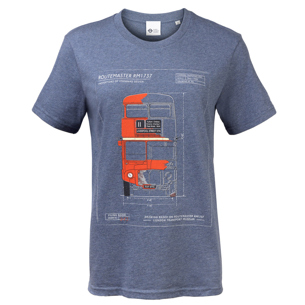 Routemaster Blueprint Organic Cotton T-Shirt