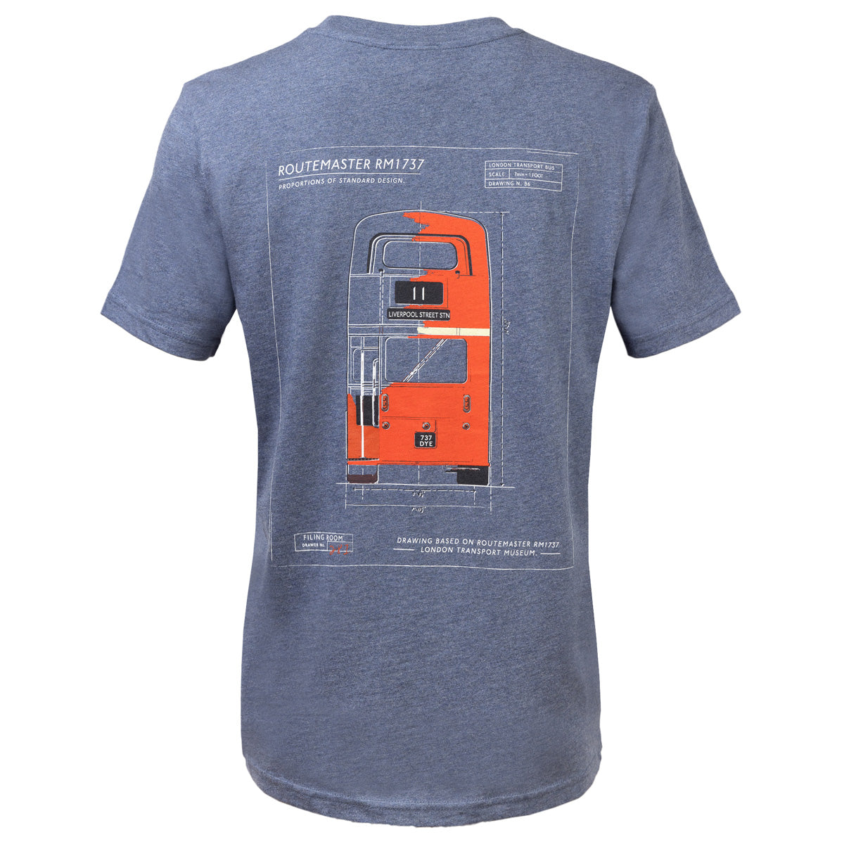Routemaster Blueprint Organic Cotton T-Shirt