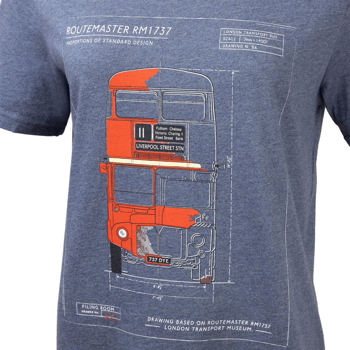 Routemaster Blueprint Organic Cotton T-Shirt