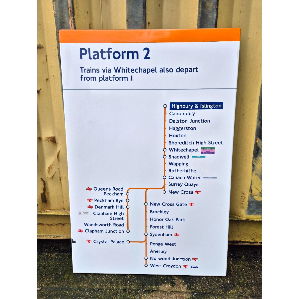 Platform 2 - Highbury and Islington - Line Diagram (2542024)