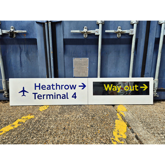 Heathrow Terminal 4 Arrow Right - Way Out Light Box (2032025)