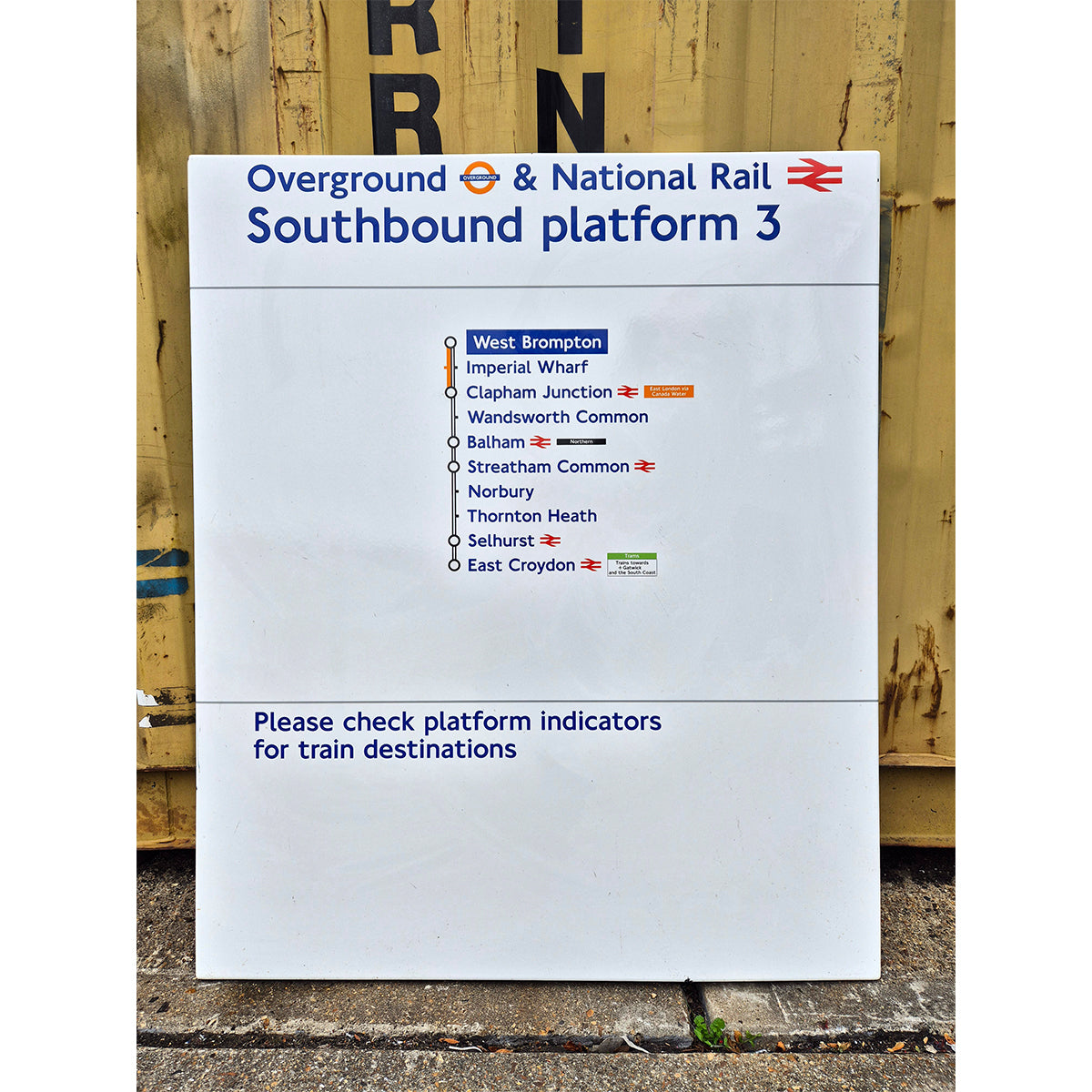 Overground & National Rail - West Brompton - Large Line Diagram (2482025)