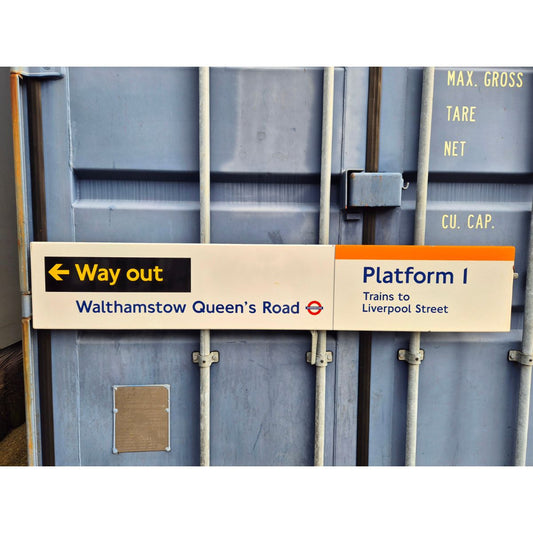 Way Out Walthamstow Queen's Road - Platform 1 Trains to Liverpool Street (3432025)