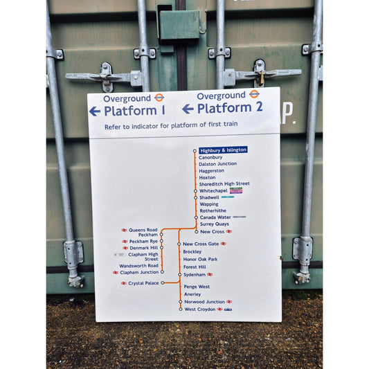 Overground Platform 1 - Highbury and Islington - Line Diagram (Features Crystal Palace 492026)