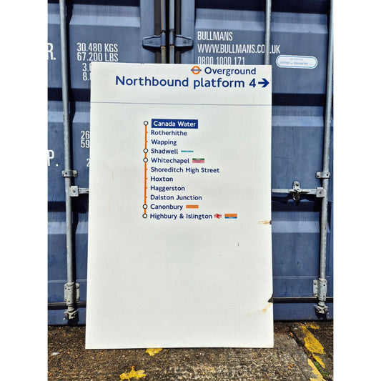 Overground Northbound Platform 4 - Canada Water - Line Diagram (592026)