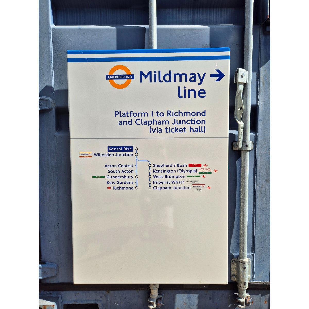 Mildmay line Platform 1 to Richmond - Kensal Rise - Line Diagram (982026)