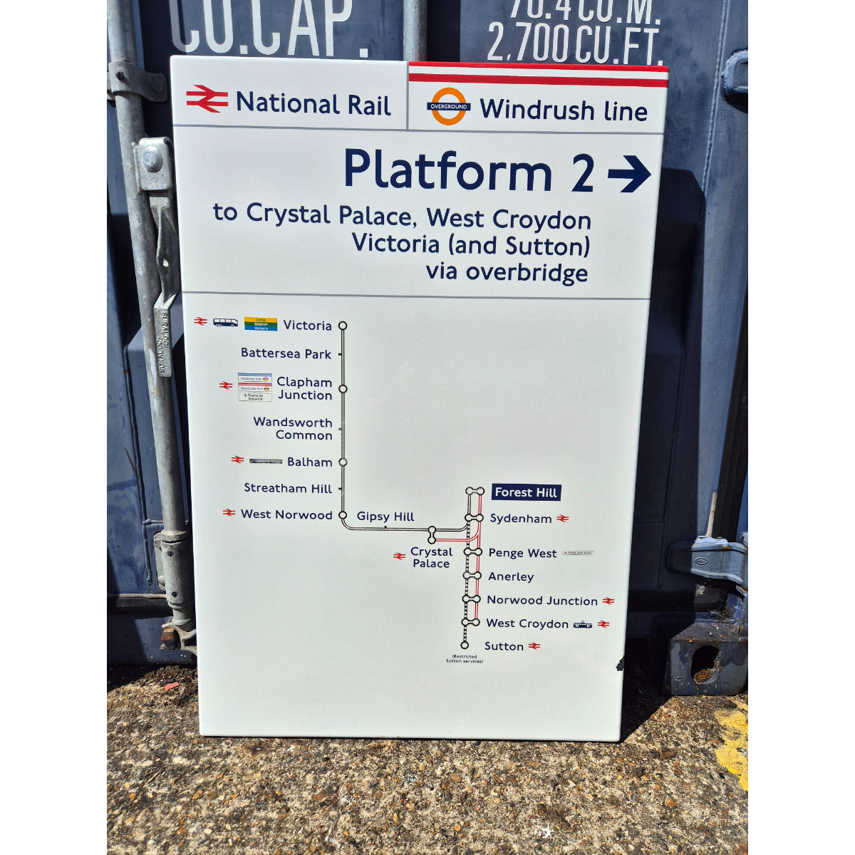 Windrush line Platform 2 - Forest Hill - Line Diagram (1232026)