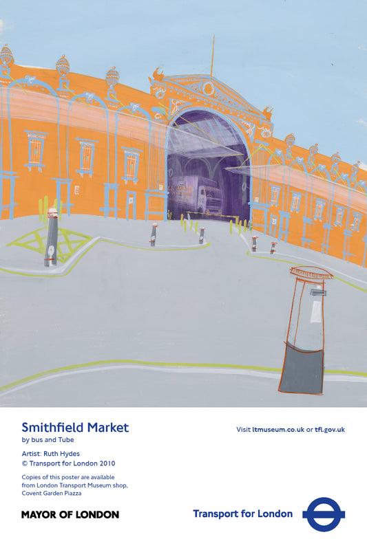 Smithfield Market by Bus and Tube Poster