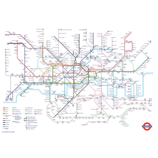 Tube Map Poster London Underground