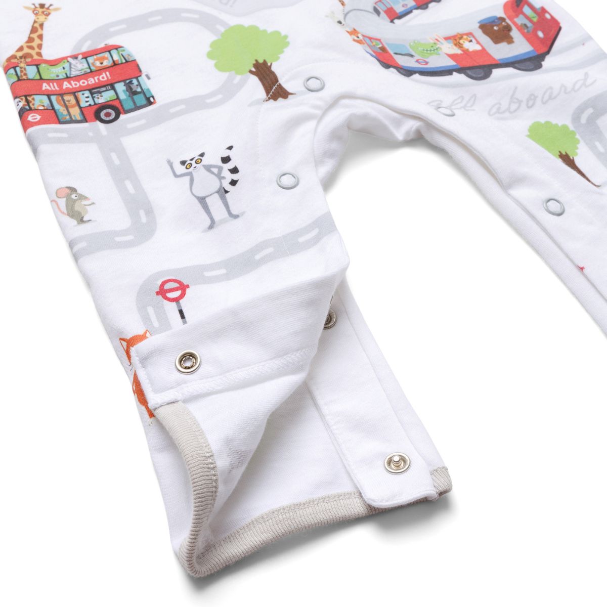 All Aboard Organic Cotton Baby Grow