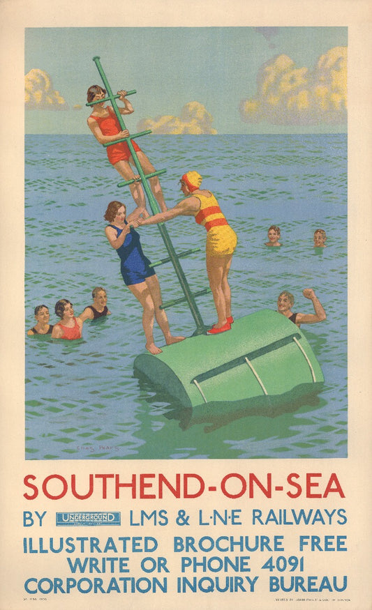 Southend-on-sea; bathing buoy, by Charles Pears, 1934