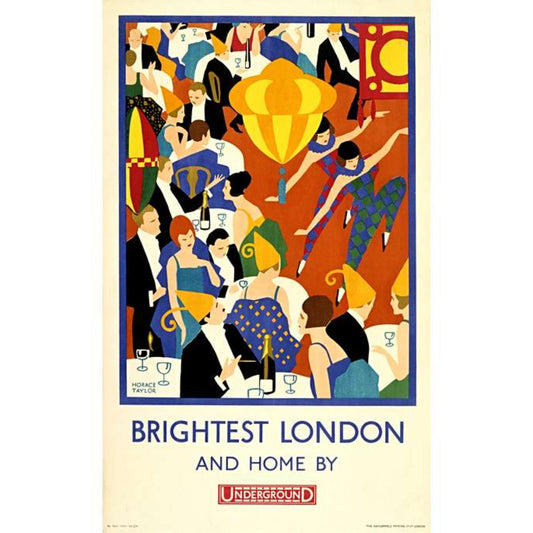 Brightest London and Home by Underground 30 x 40 print