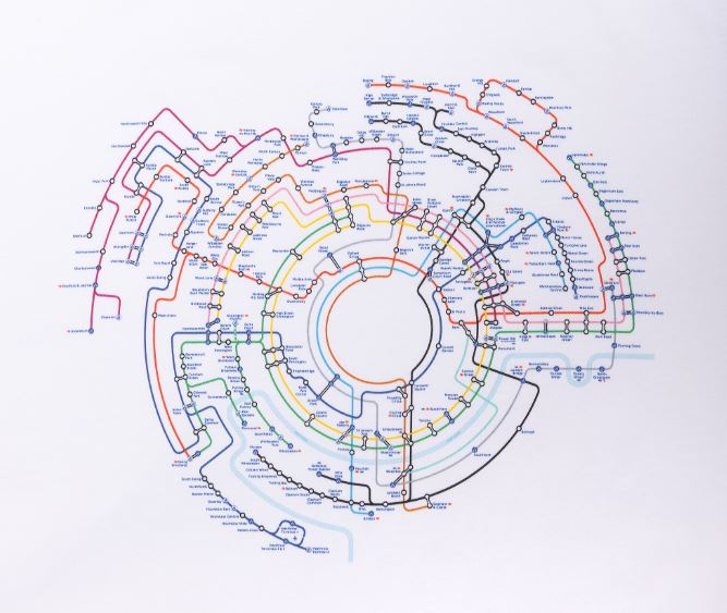 Circular Underground Map T-Shirt Organic Cotton