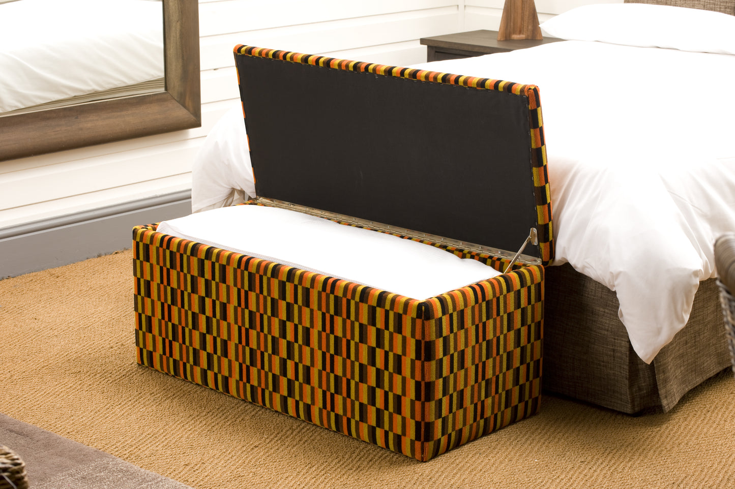 Hinged Storage Ottoman