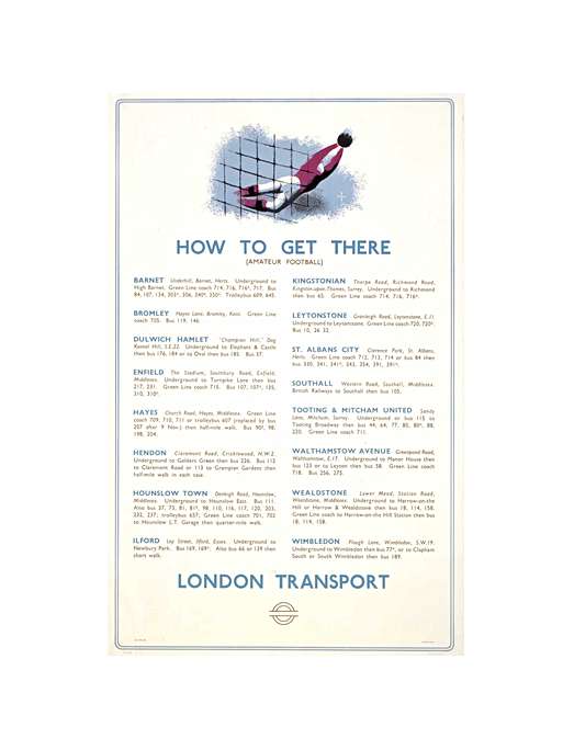 How to get there; amateur football, by Hans Unger, 1960