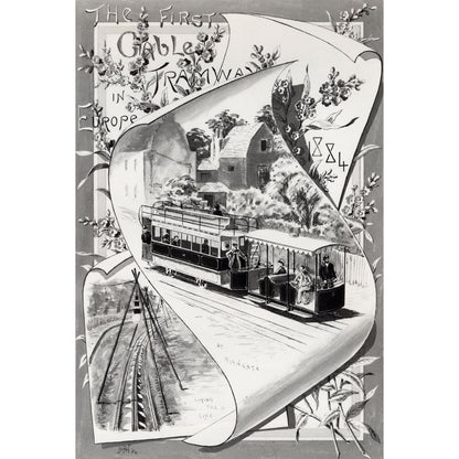 Drawing of the Highgate cable car, c. 1884