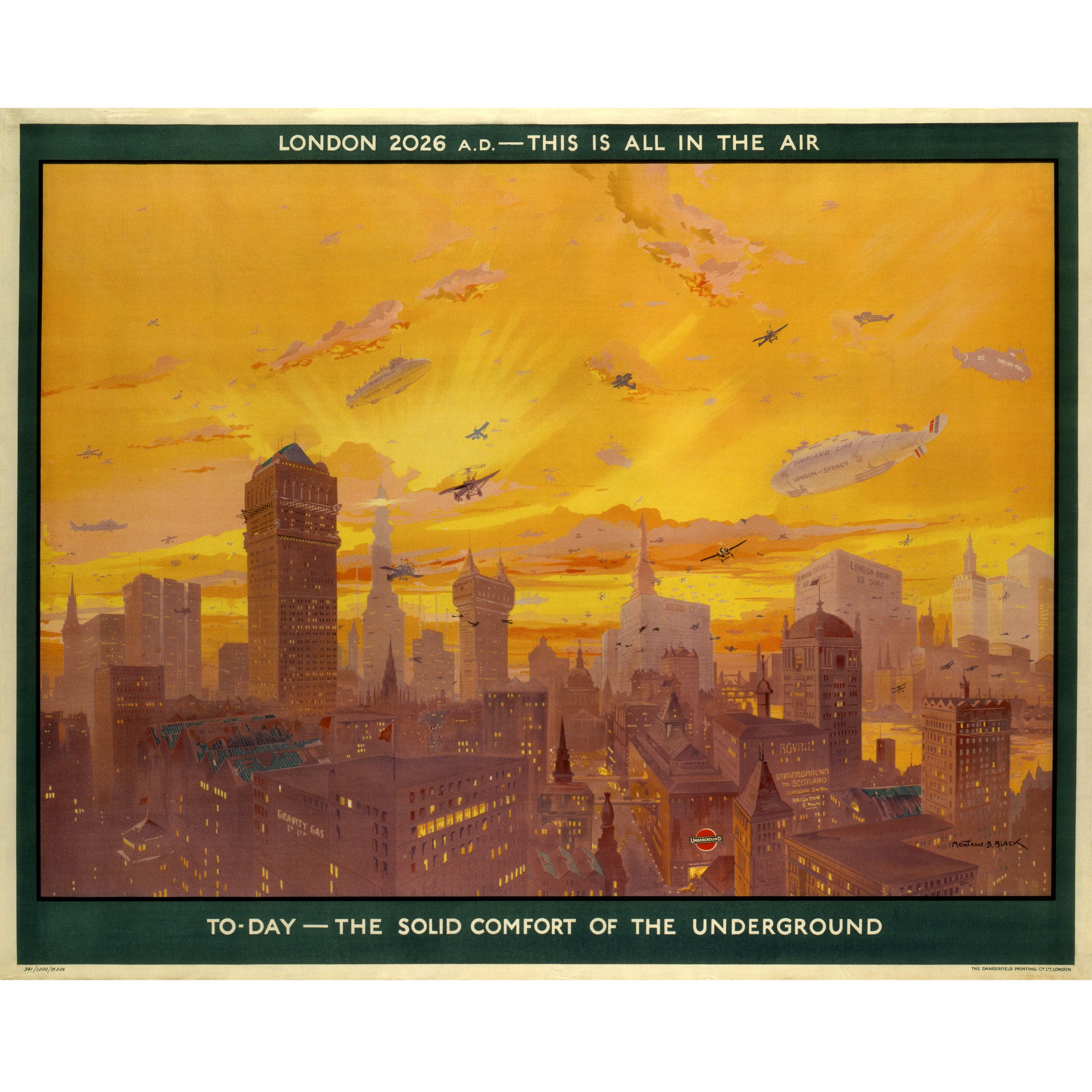 London 2026 AD this is all in the air, by Montague B Black, 1926