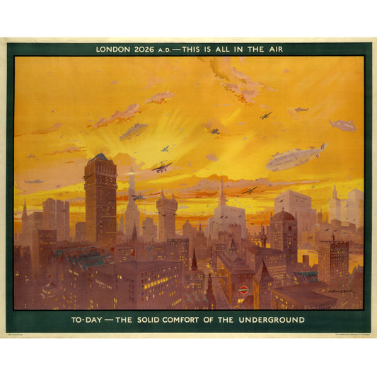 London 2026 AD this is all in the air, by Montague B Black, 1926