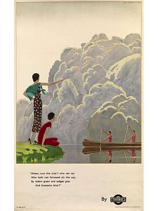 Poster, Where runs the river?, by Andre Edouard Marty, 1931