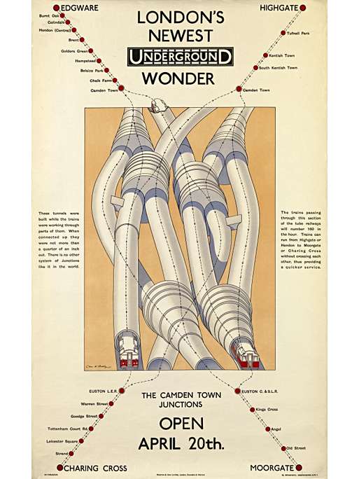 London's newest wonder; Camden Town junctions, by Charles W Baker, 1924