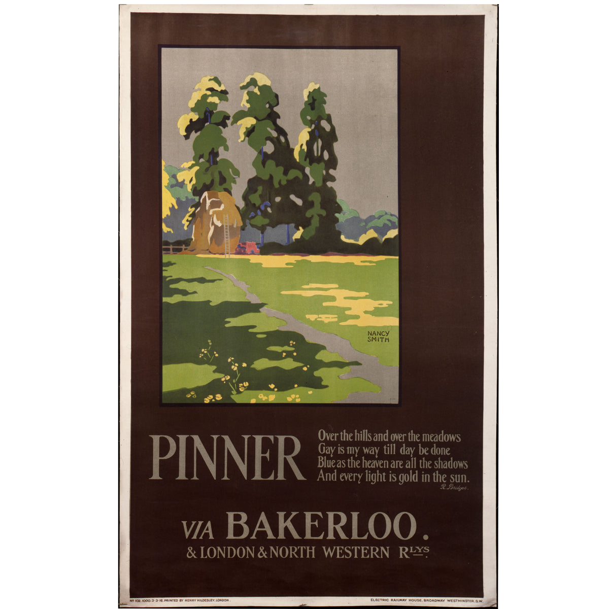Pinner, via Bakerloo, by Nancy Smith, 1916