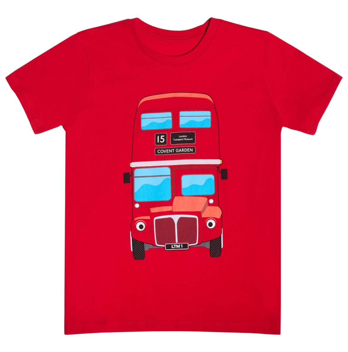 Kids Red Bus T-Shirt Organic Cotton