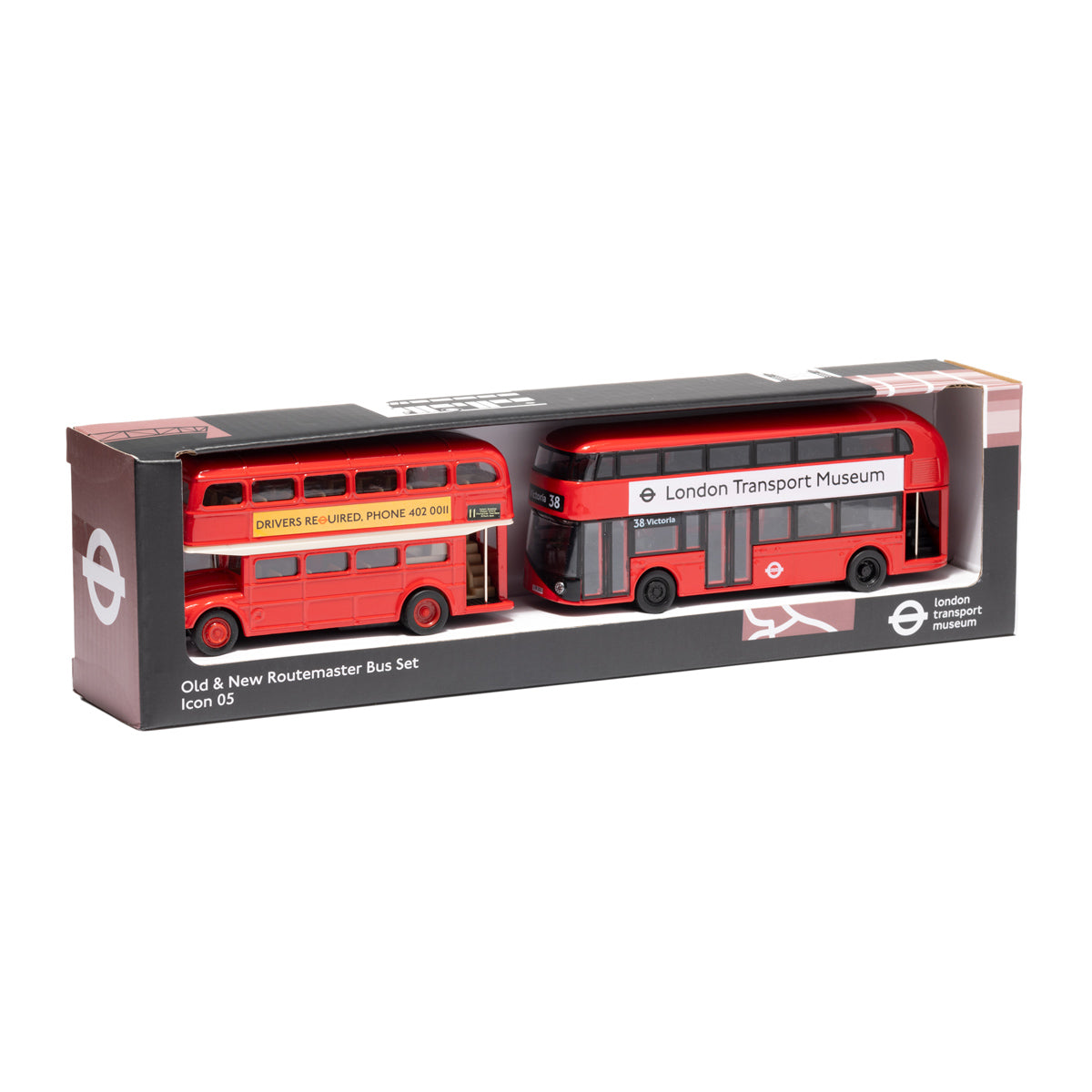 Old & New Routemaster Bus Toy Set