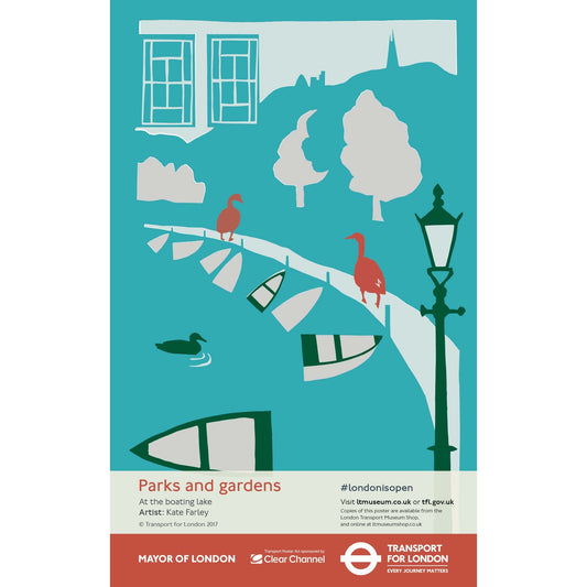 Parks and Gardens At the Boating Lake Poster