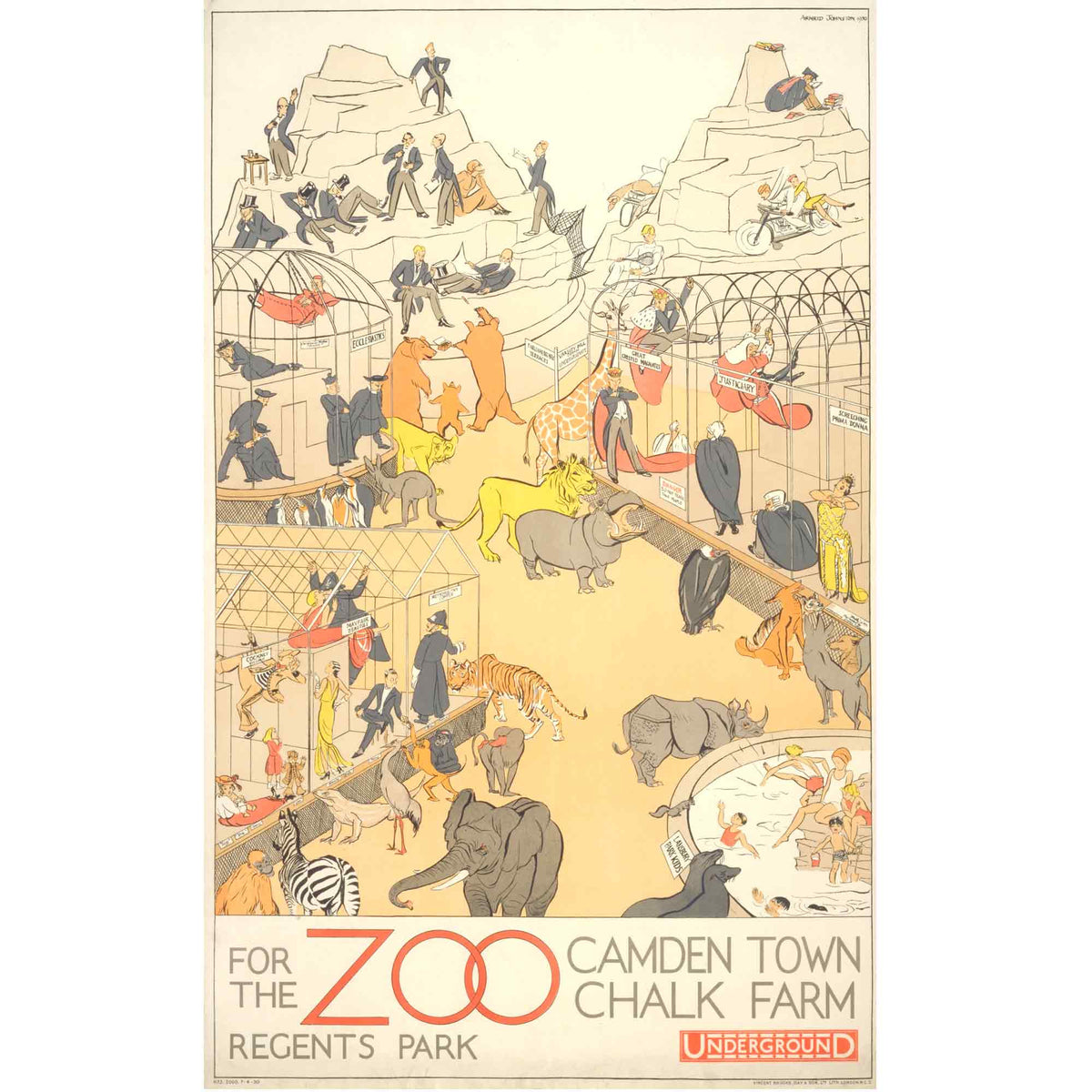 Regents Park Zoo, by Arnrid Banniza Johnston, 1930