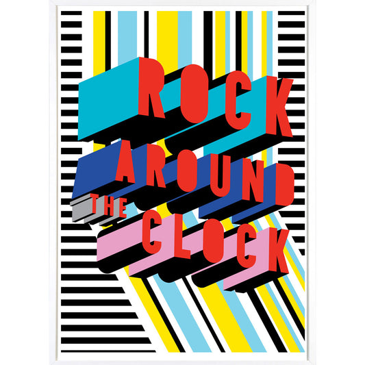 Rock around the Clock Poster, Morag Myerscough