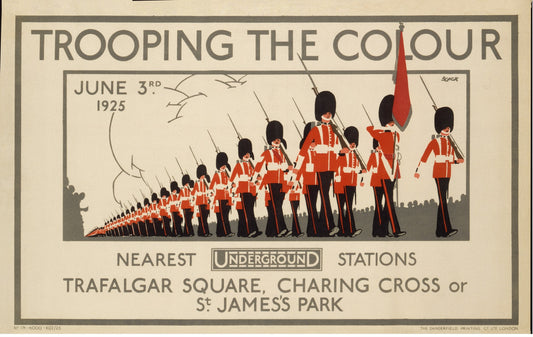 Trooping the Colour, by L B Black, 1925